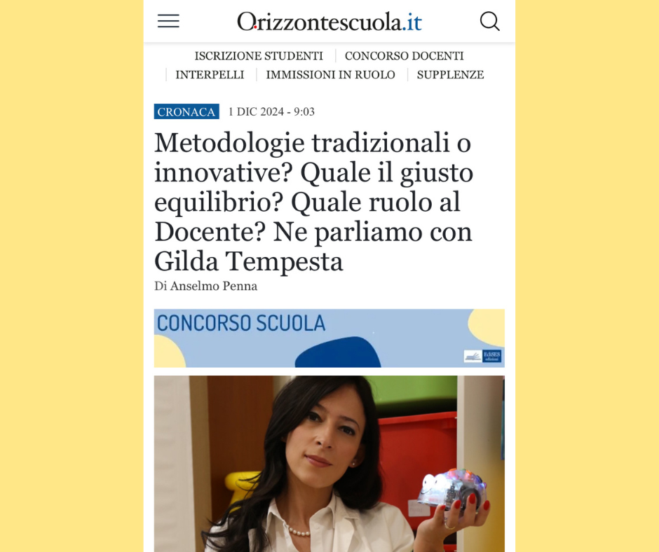 Intervista Orizzonte Scuola
